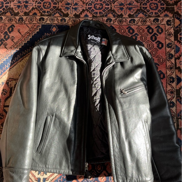 Schott NYC Genuine Cowhide Leather Bomber Vintage Jacket - Picture 3 of 10
